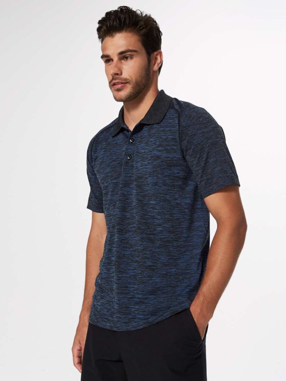 Lululemon Metal Vent Tech Polo, Cerulean Blue & Black